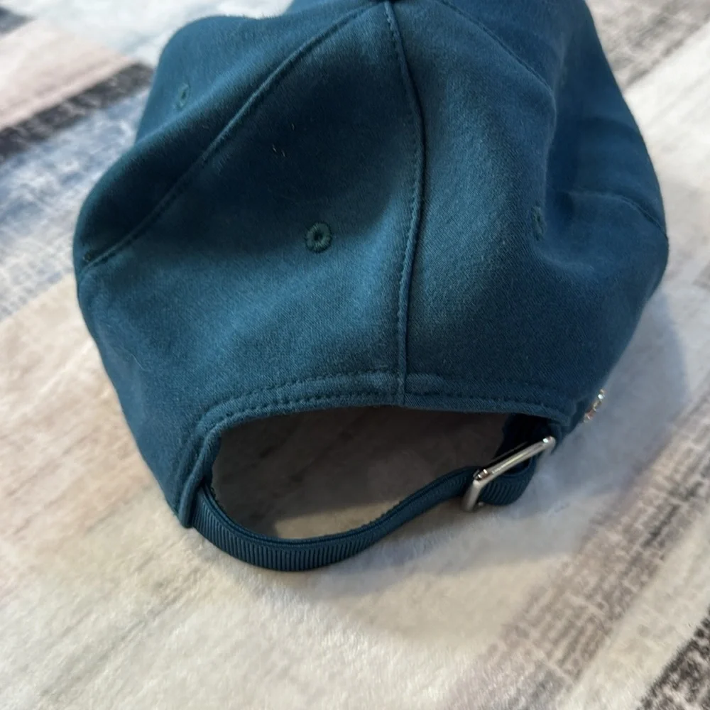 Athleta Baseball Cap Teal Blue Running Hiking Summer Athleisure Adjustable - Picture 3 of 5